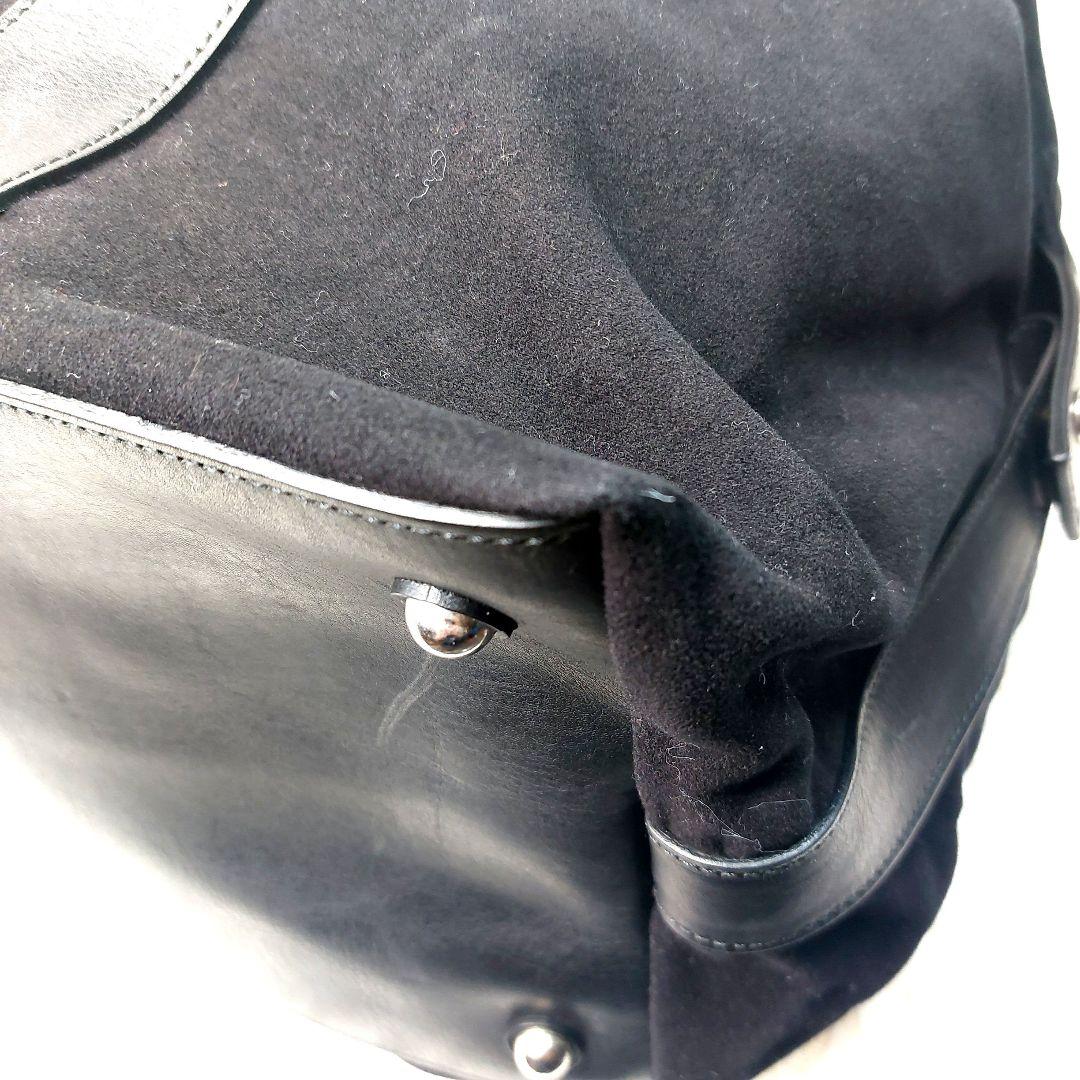 マーガレットハウエル　ボストンバッグ　トートバッグ　スウェード　レザー　ブラック