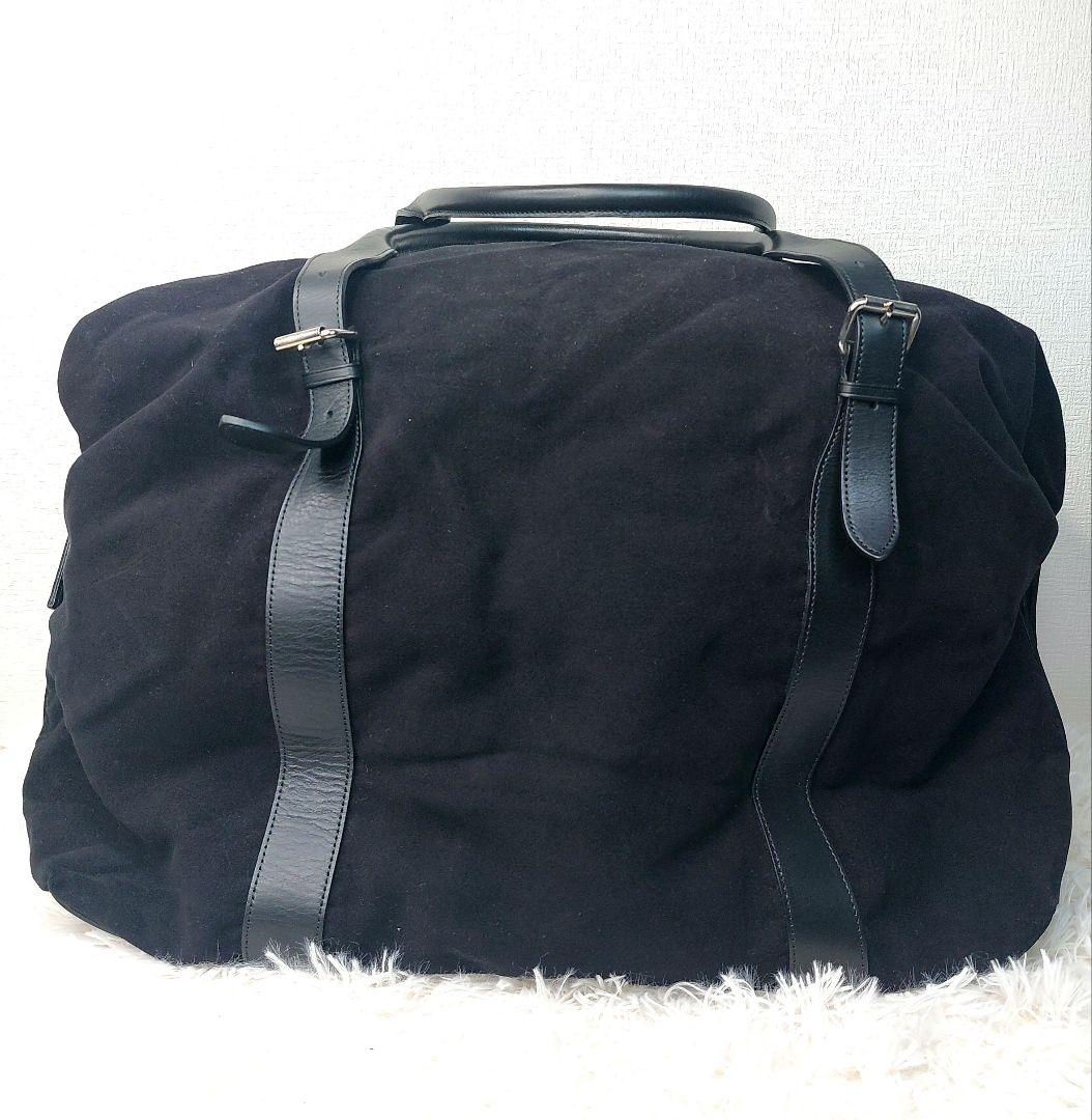 マーガレットハウエル　ボストンバッグ　トートバッグ　スウェード　レザー　ブラック