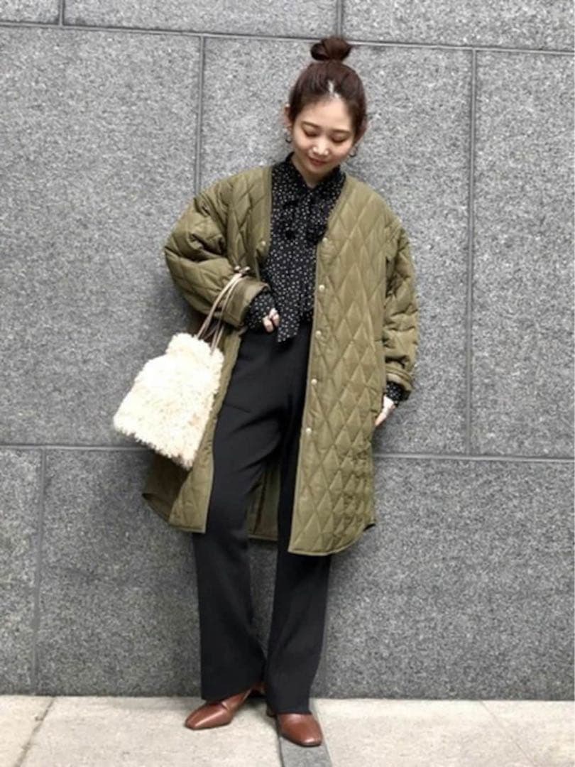 SLOBE IENA RENU キルティングロングブルゾン◆ ¥18,700