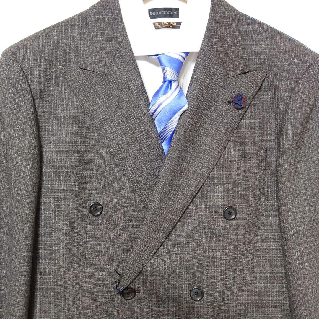 新品　ヒルトン　イタリア　戸賀モデル　ダブル　スーツ　AB5　HILTON