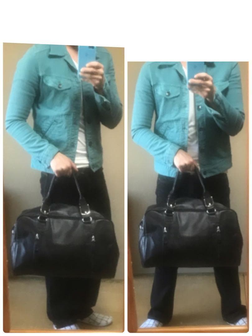 美品　本革　牛革　ボストンバッグ　薄手　トートバッグ　レディース　メンズ