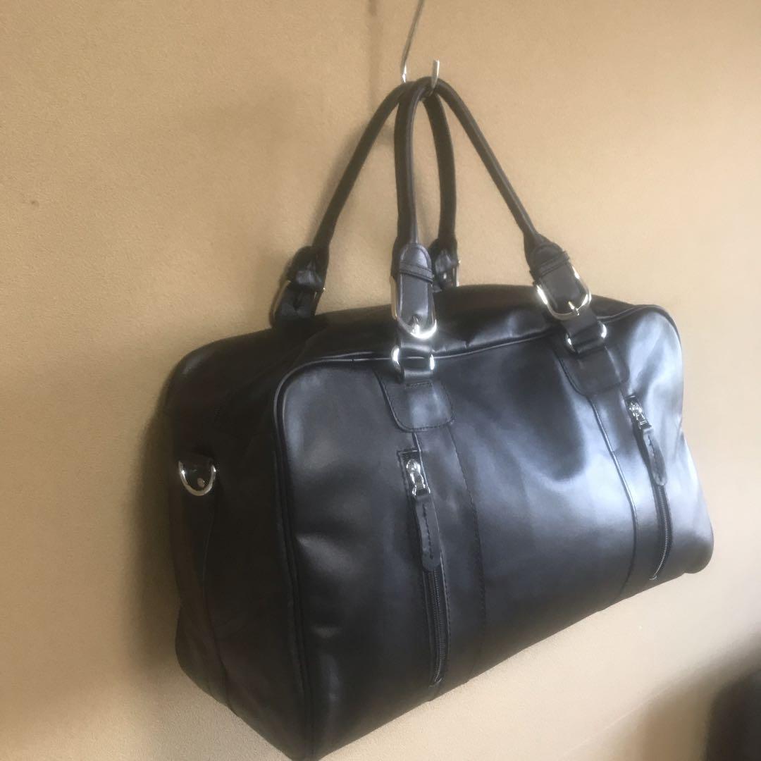 美品　本革　牛革　ボストンバッグ　薄手　トートバッグ　レディース　メンズ