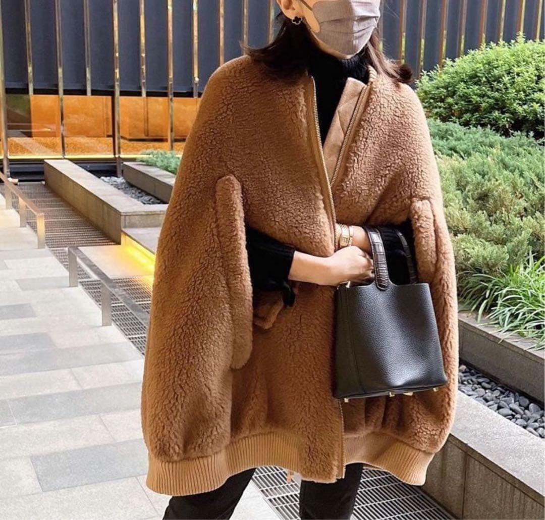 美品　Max Mara マックスマーラ　テディ　ケープ　ポンチョ