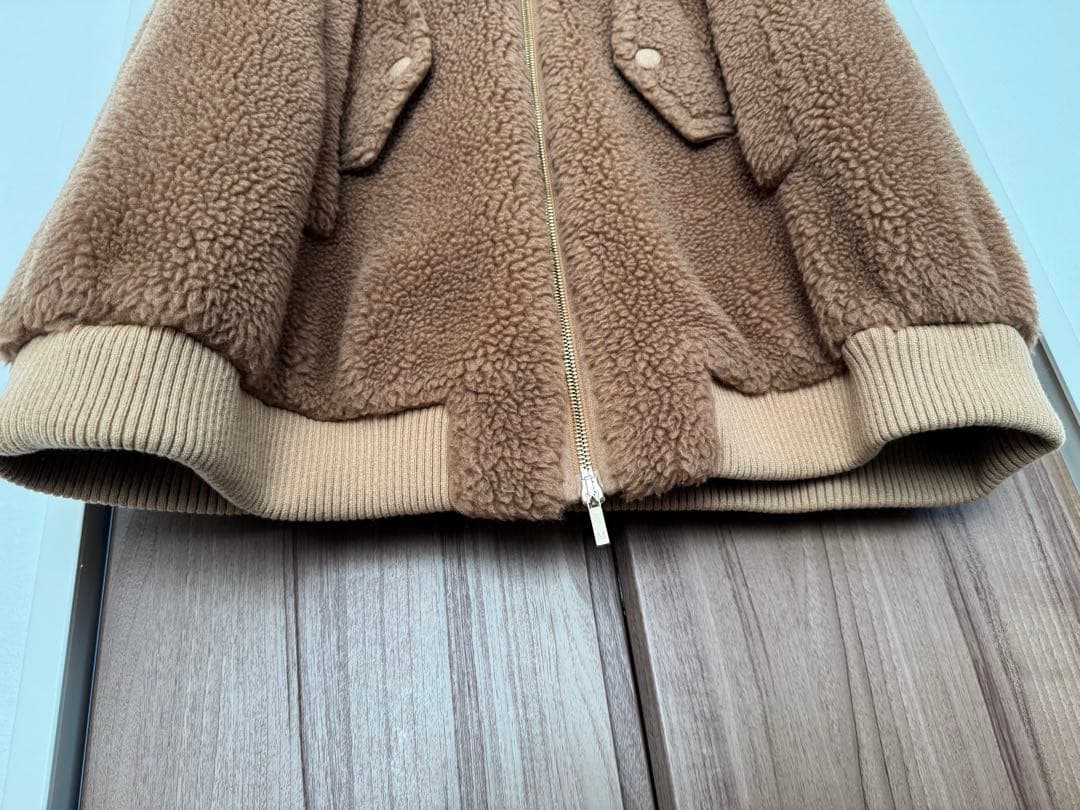 美品　Max Mara マックスマーラ　テディ　ケープ　ポンチョ