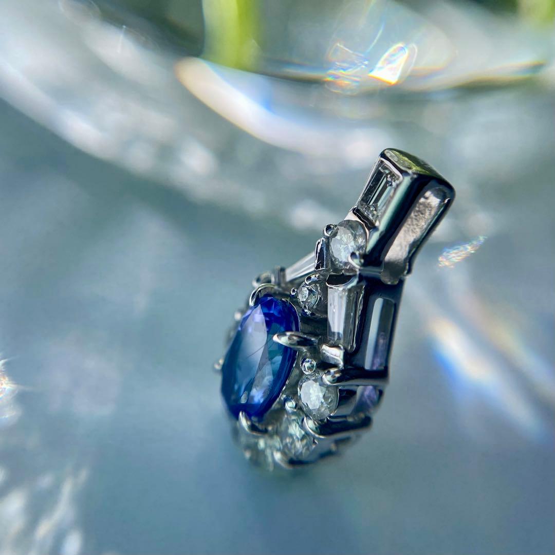 k18wg タンザナイト ダイヤモンド ペンダント