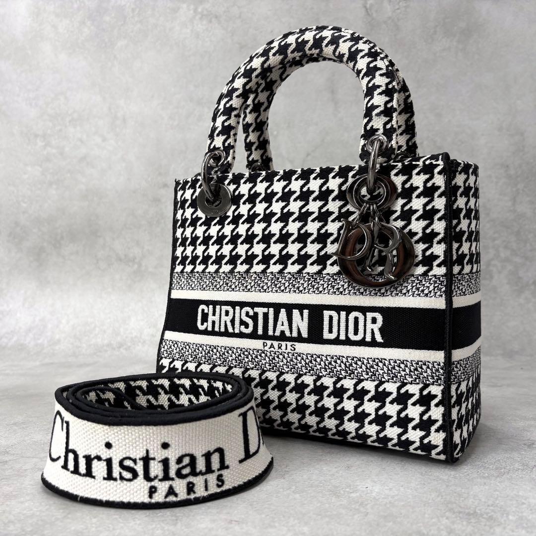 【極美品】ディオール レディディライト ミディアム 2way ショルダーバッグ