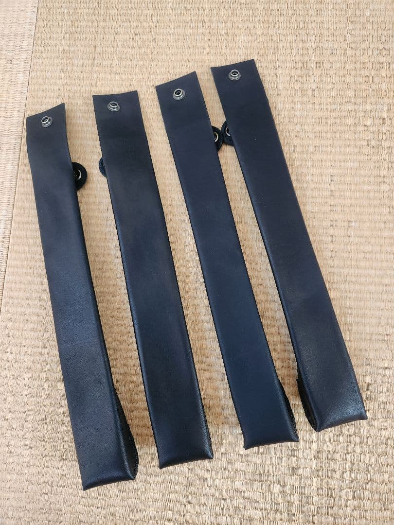 レードチェア専用本革アームレストカバー(黒)２脚分