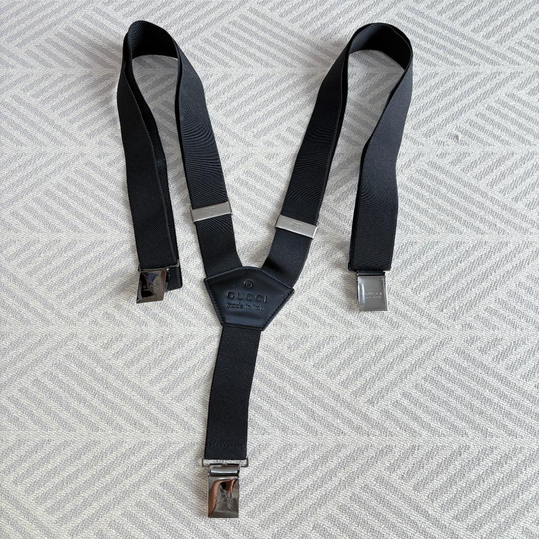 GUCCI グッチ　Y型 　サスペンダー　イタリア製