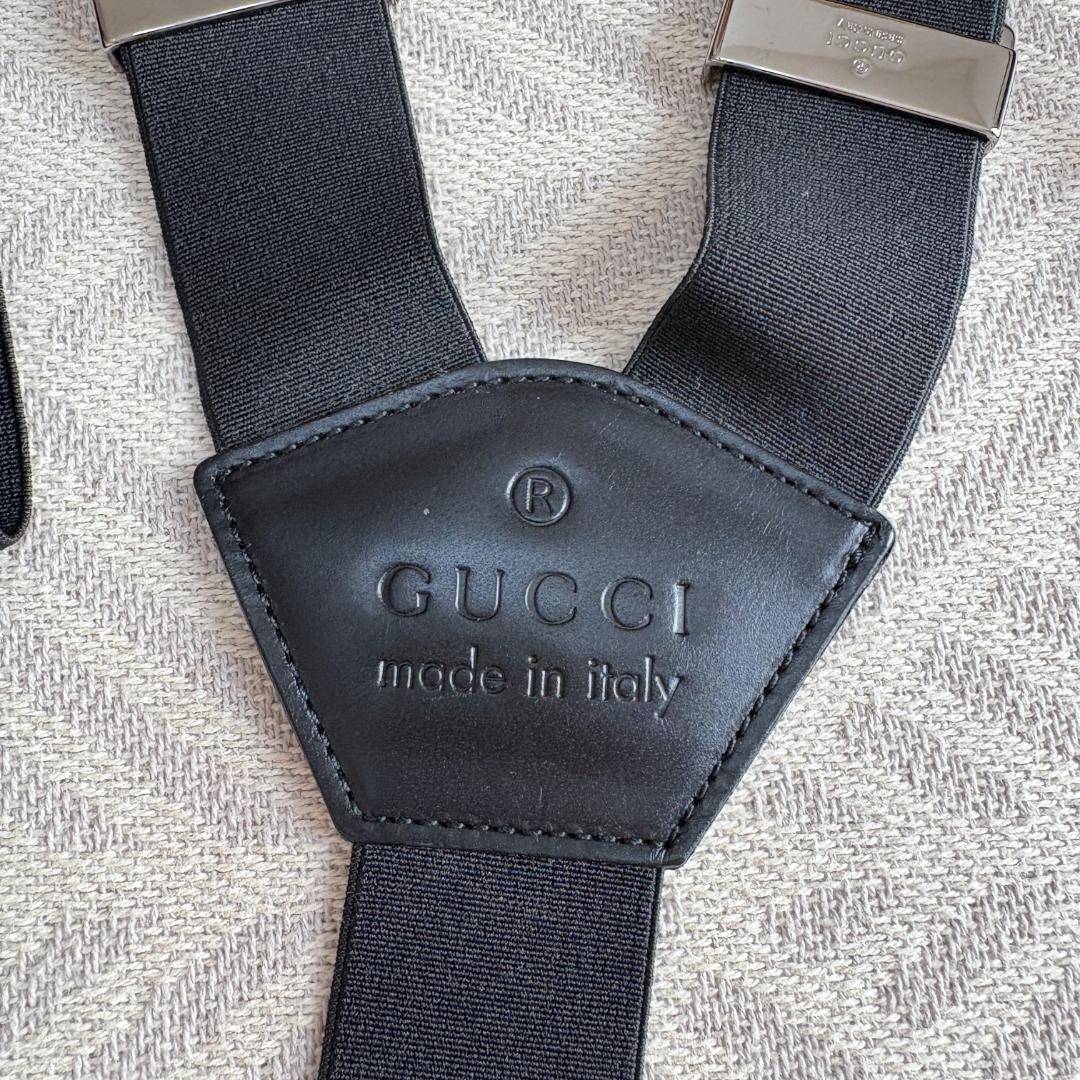 GUCCI グッチ　Y型 　サスペンダー　イタリア製