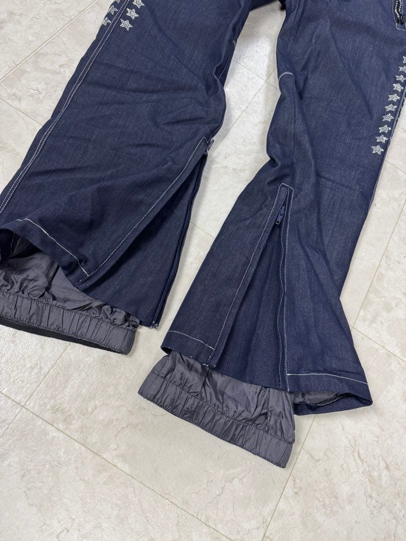 【ZEXスワロフスキー】⭐️激レア　上衣Ｍ・下L スノーボードウェアセット スカル