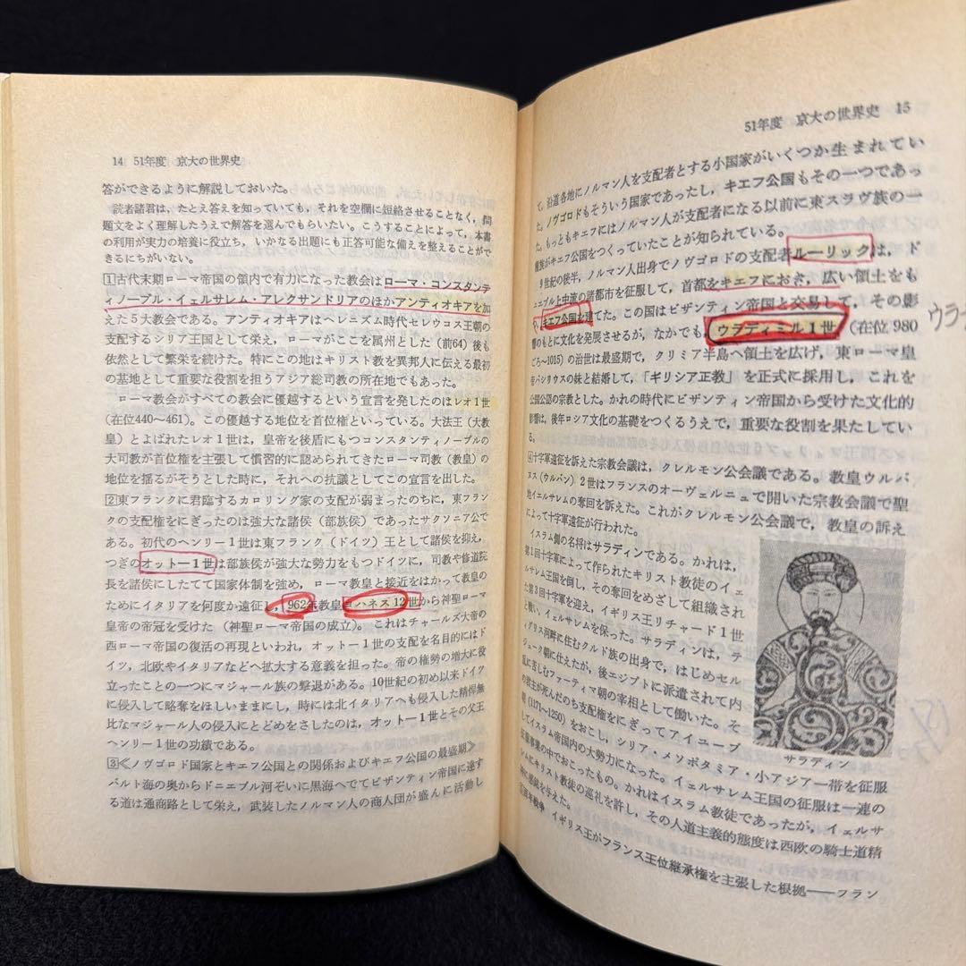 京都大学　京大の世界史　1977年版　8年掲載　過去問　赤本