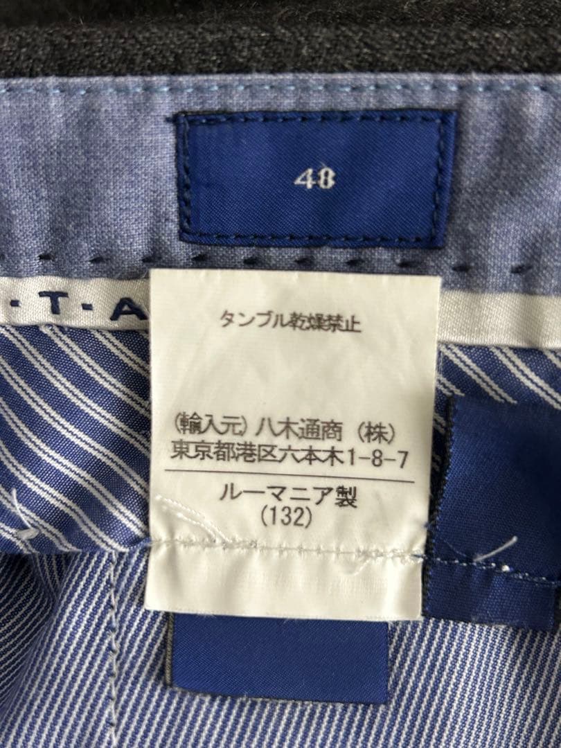 G.T.A. ドレスパンツ　チャコールグレー　48