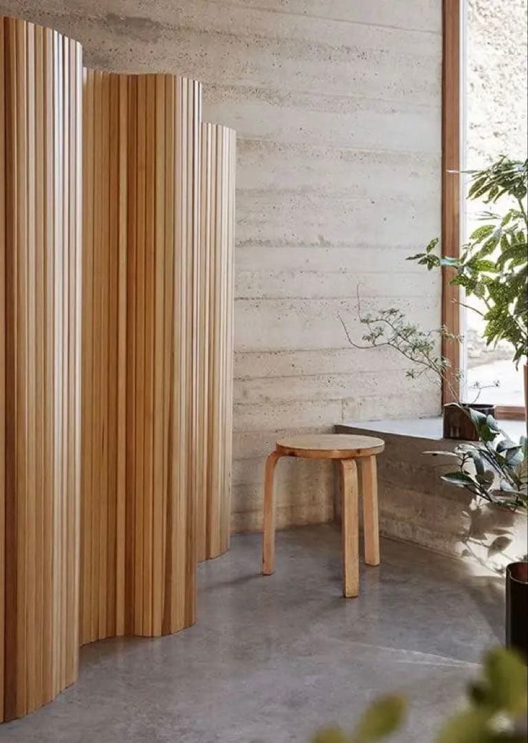 木製 波形パーテーション 縦（高さ）約150cm x 横幅200cm