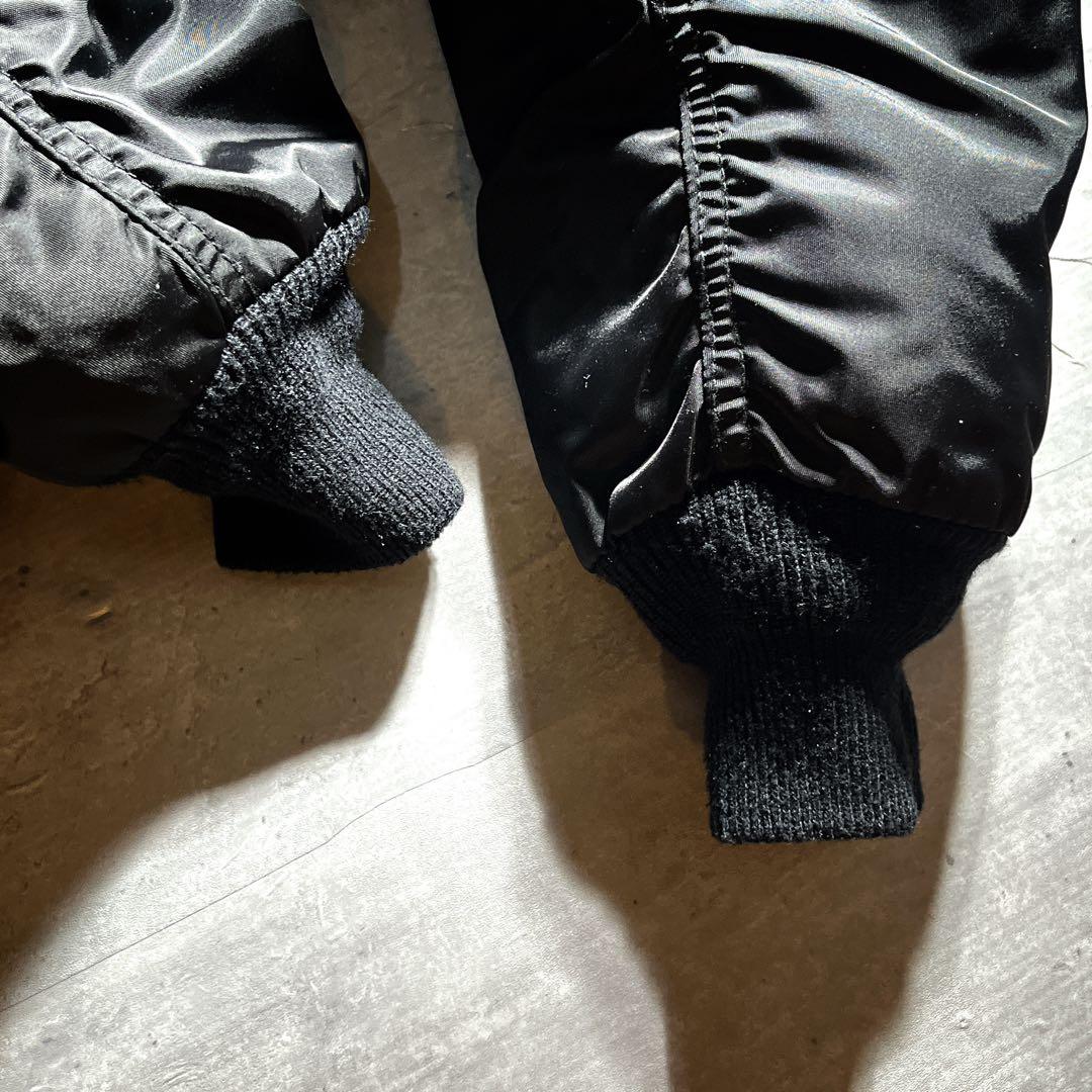 HOUSTON MA-1 バイクジャケット ウィンタージャケット　ワッペン　L