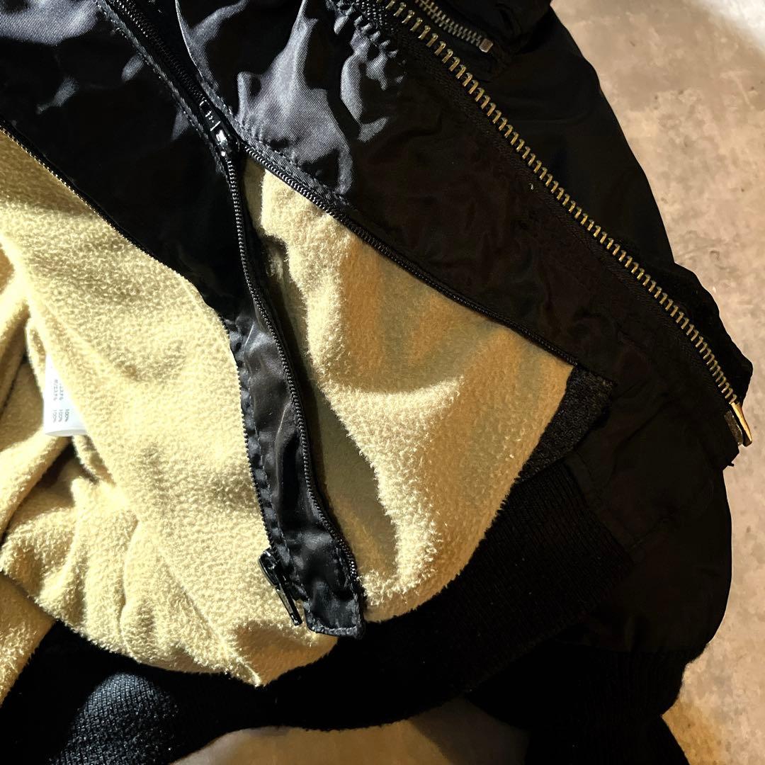 HOUSTON MA-1 バイクジャケット ウィンタージャケット　ワッペン　L