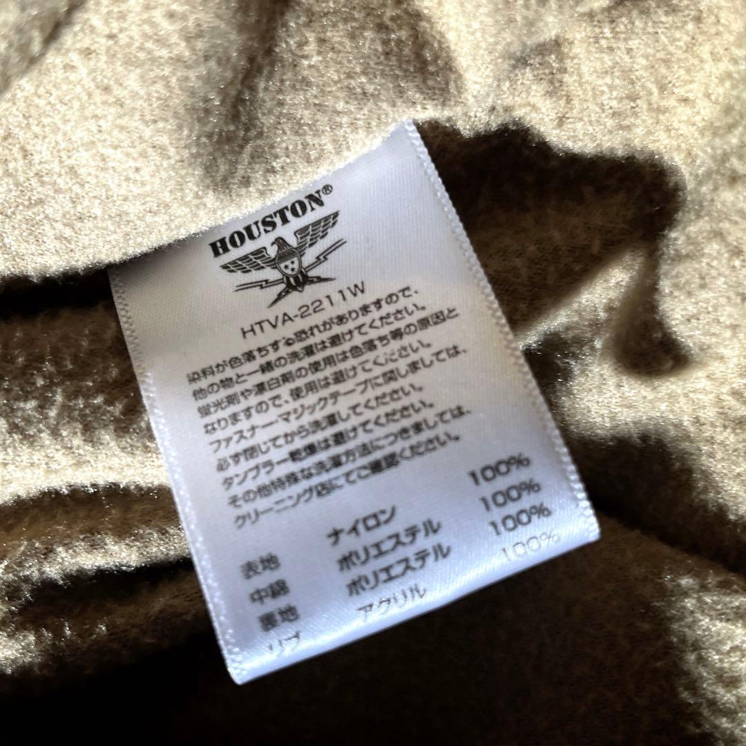 HOUSTON MA-1 バイクジャケット ウィンタージャケット　ワッペン　L