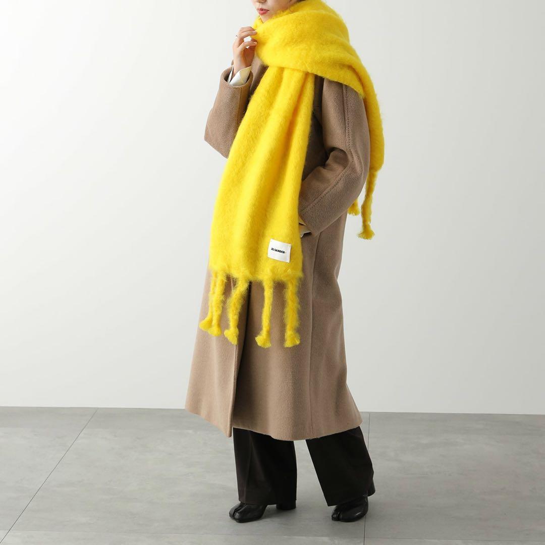【sena＊＊】JIL SANDER+ イエローフリンジマフラー