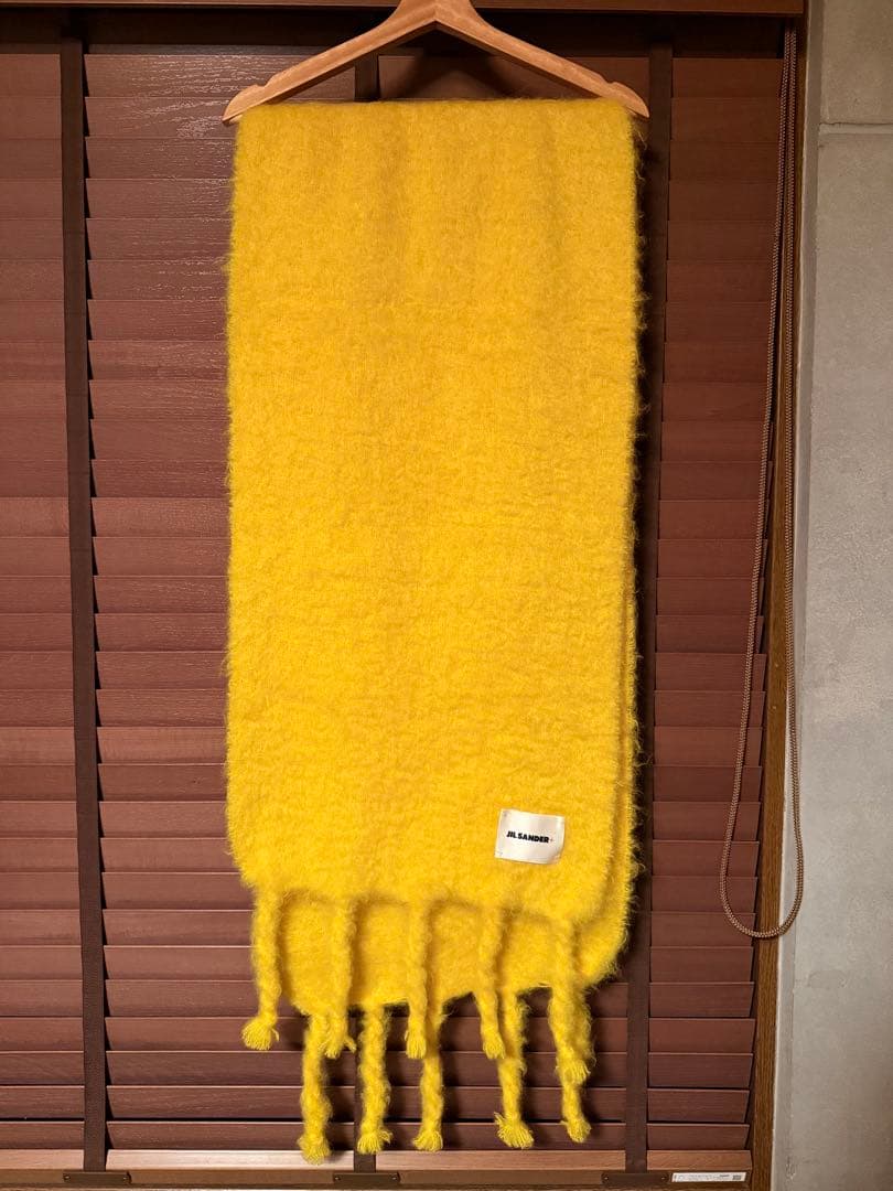 【sena＊＊】JIL SANDER+ イエローフリンジマフラー