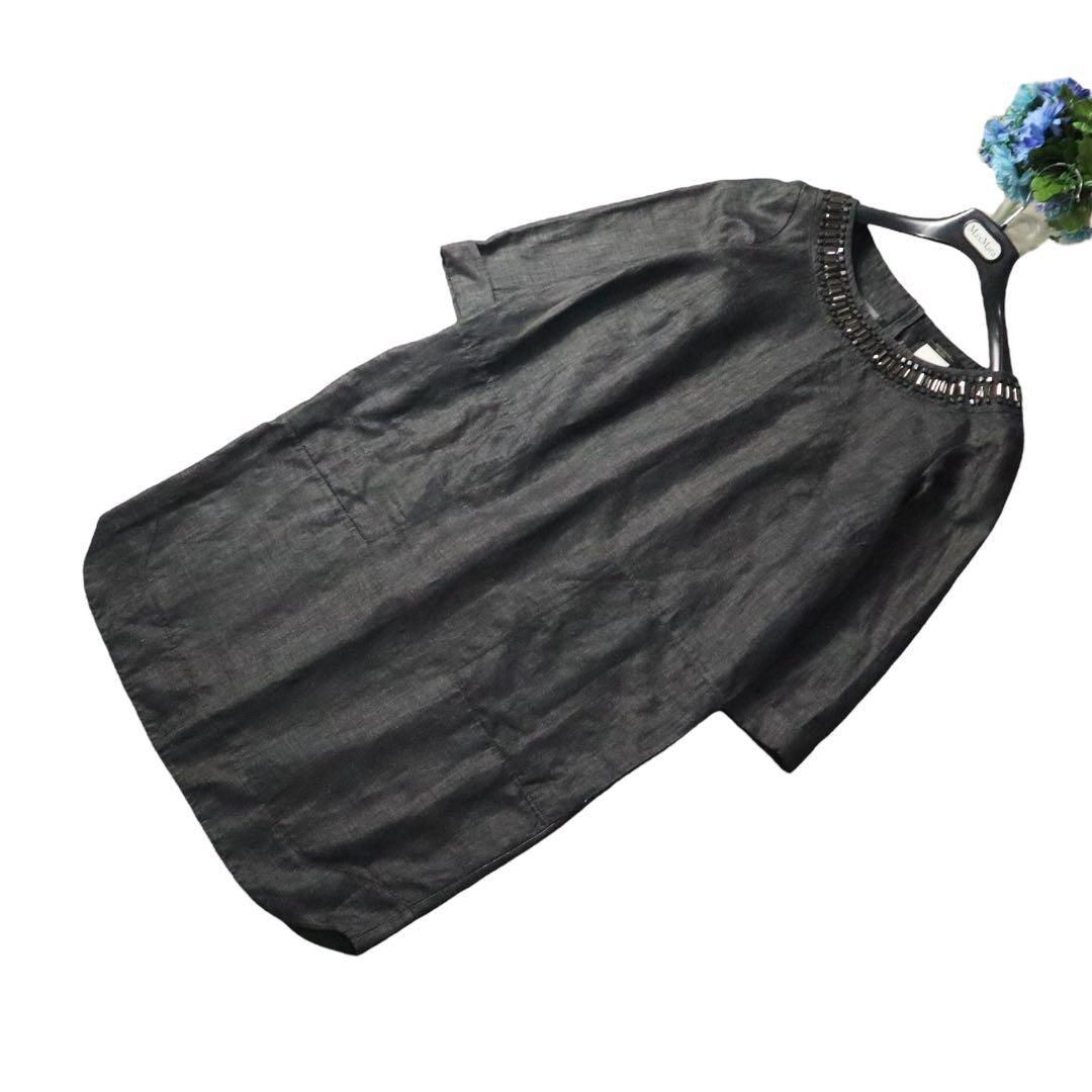 MaxMara 【最高級】代表作アイコンビジュー　ピュアリネンワンピース