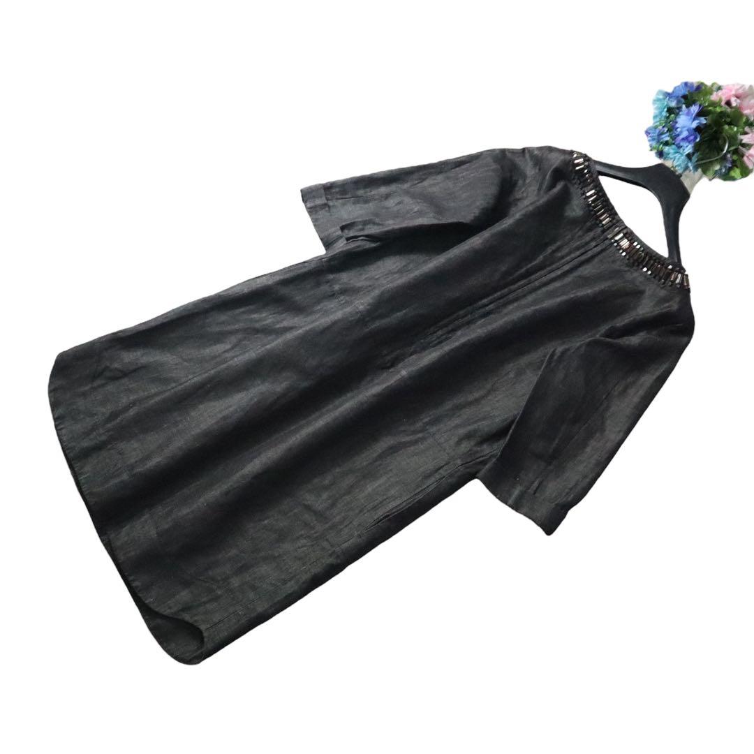 MaxMara 【最高級】代表作アイコンビジュー　ピュアリネンワンピース