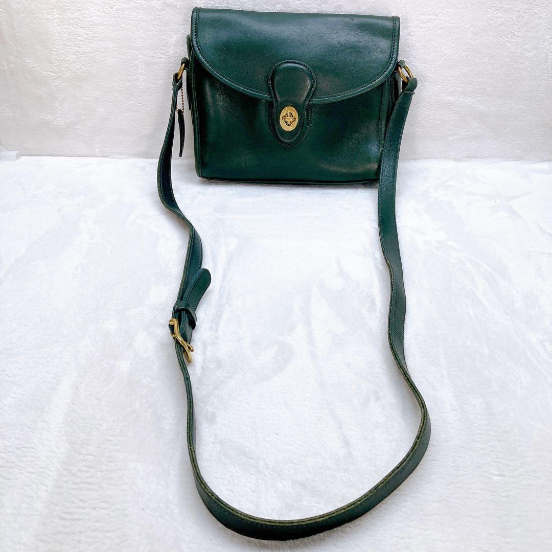 バッグ Vintage Coach Green Devon Turn Rock rare