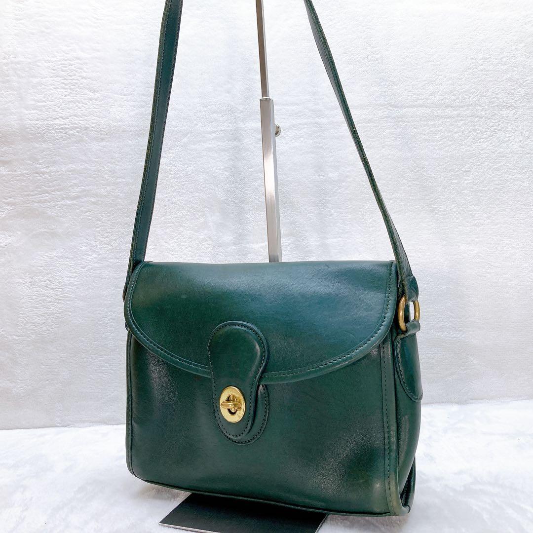 バッグ Vintage Coach Green Devon Turn Rock rare