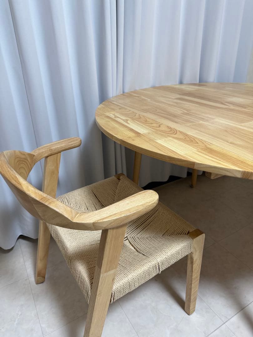 ナチュラルウッド アームチェア② ※テーブルと椅子①とセット購入をお願いします