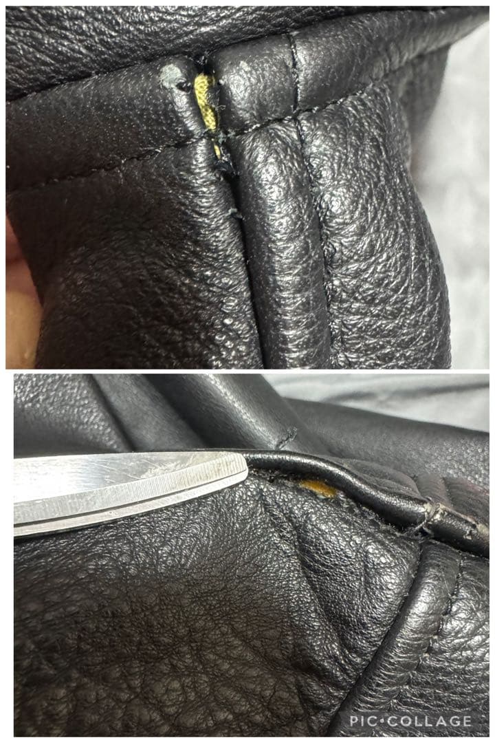 KADOYA 立ち襟 レザー ライディングジャケット ブラック Lサイズ