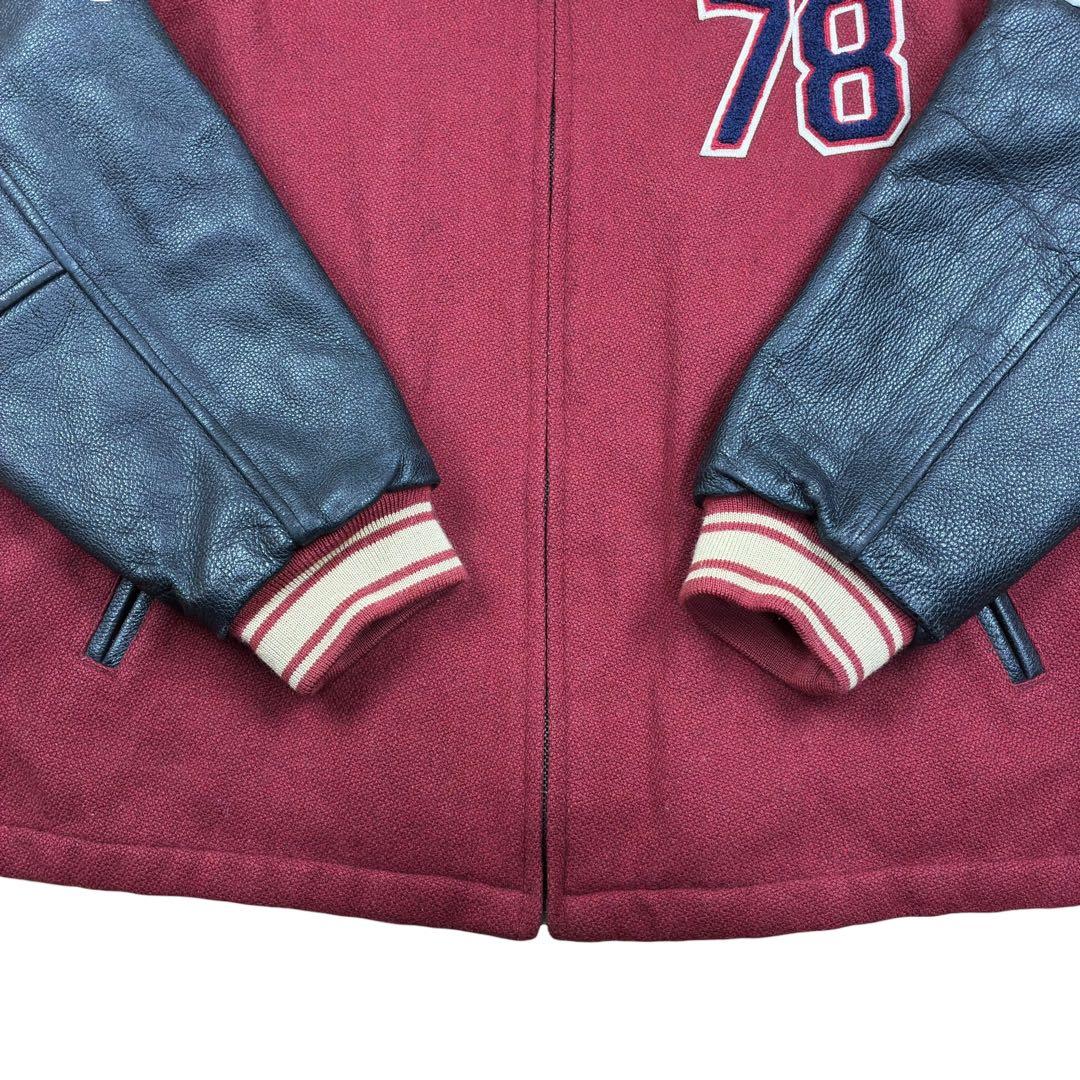 90s CHAPS RALPH LAUREN レザー スタジャン ウール L