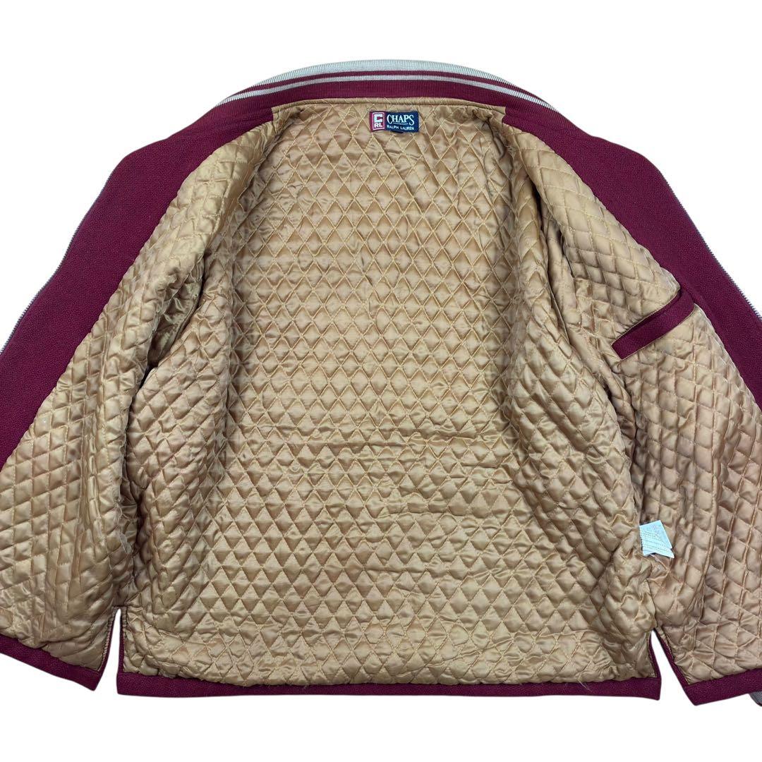 90s CHAPS RALPH LAUREN レザー スタジャン ウール L