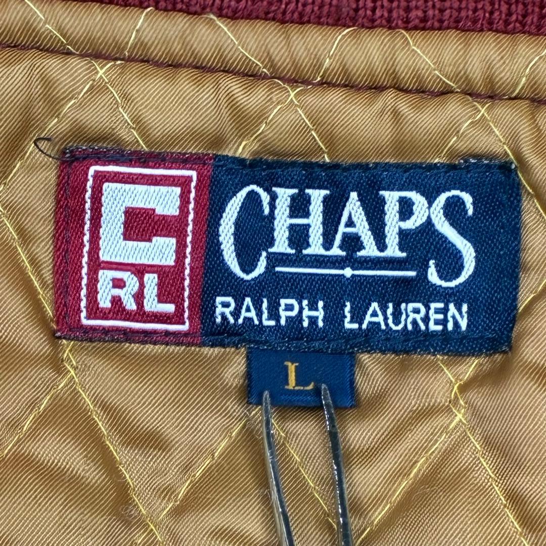 90s CHAPS RALPH LAUREN レザー スタジャン ウール L