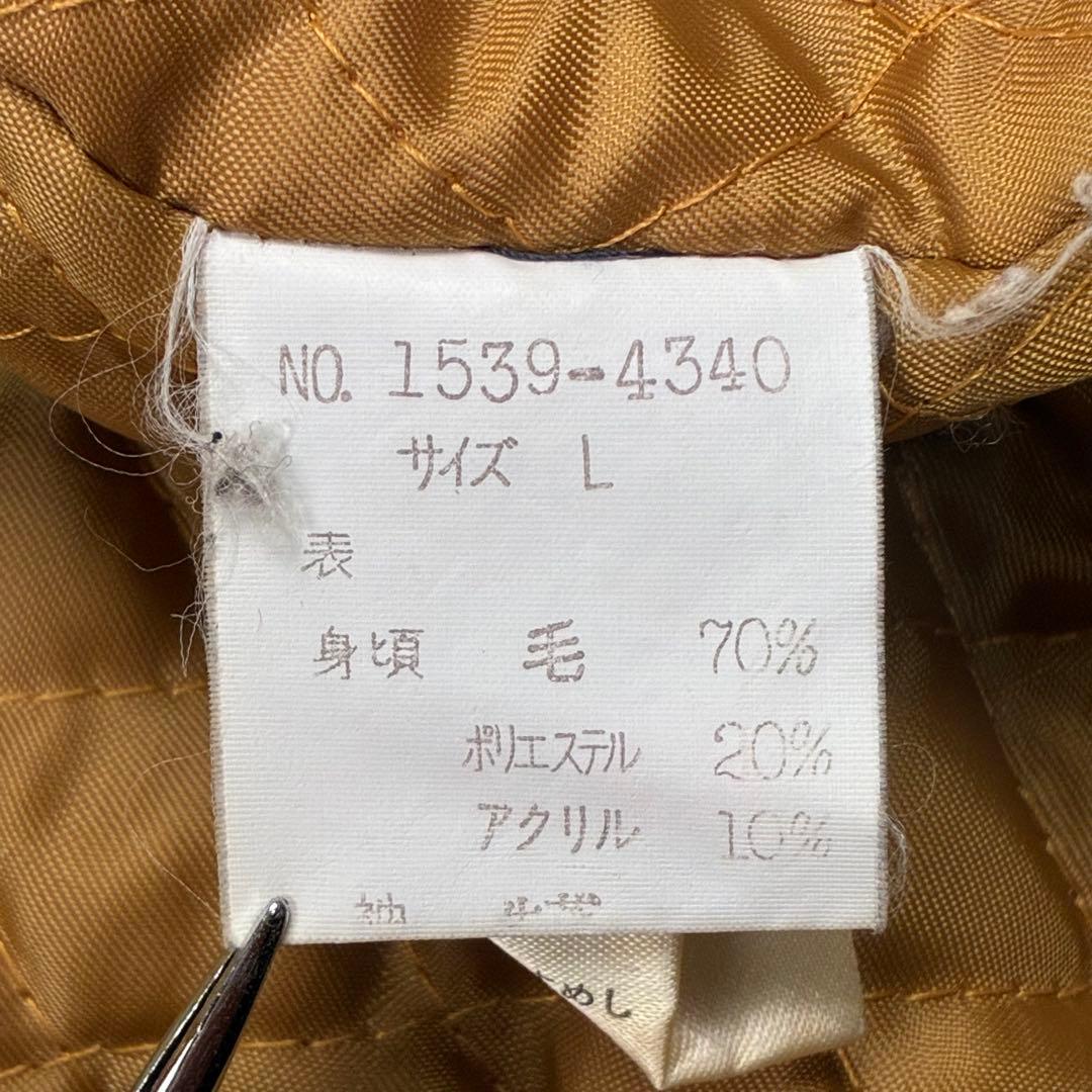 90s CHAPS RALPH LAUREN レザー スタジャン ウール L