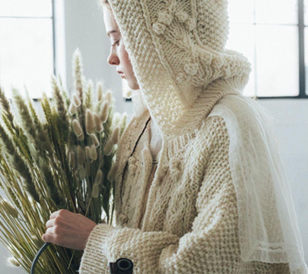 ネストローブ　nest robe ペルーボッブルニットフーディー　新品