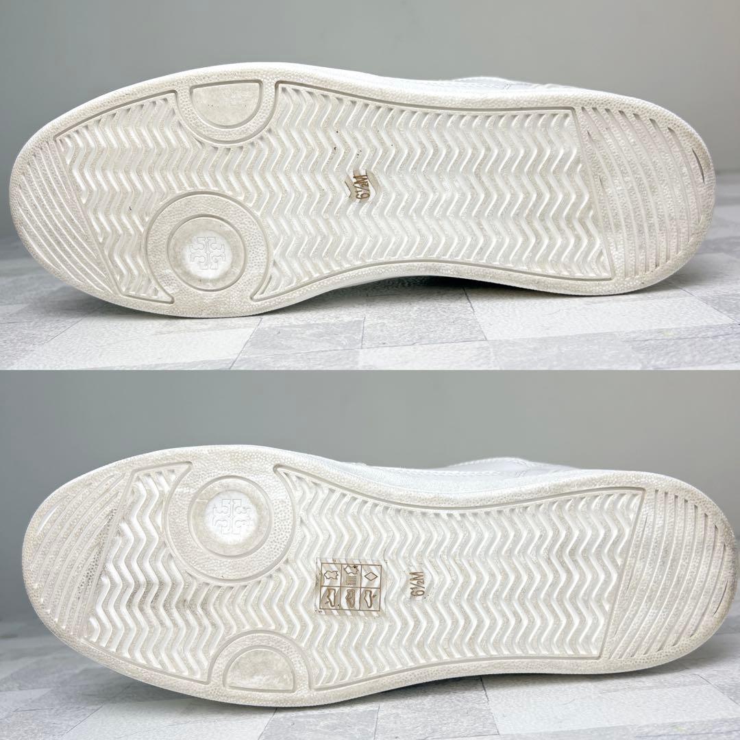 美品 TORY BURCH トリーバーチ レザー ロゴ スニーカー 23.5