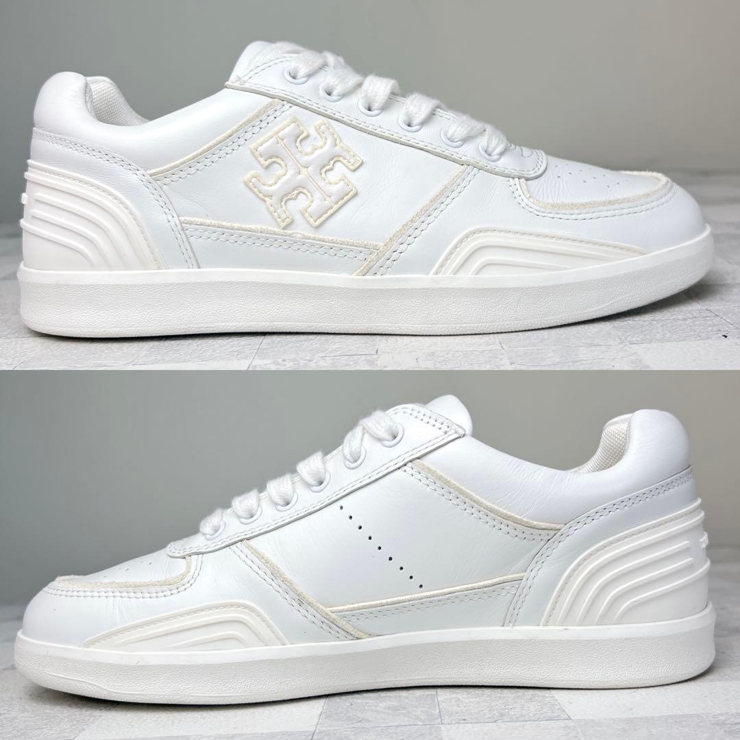 美品 TORY BURCH トリーバーチ レザー ロゴ スニーカー 23.5
