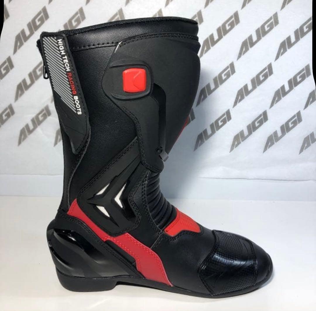 【中古】AUGI AR3 レーシングブーツ　黒／赤