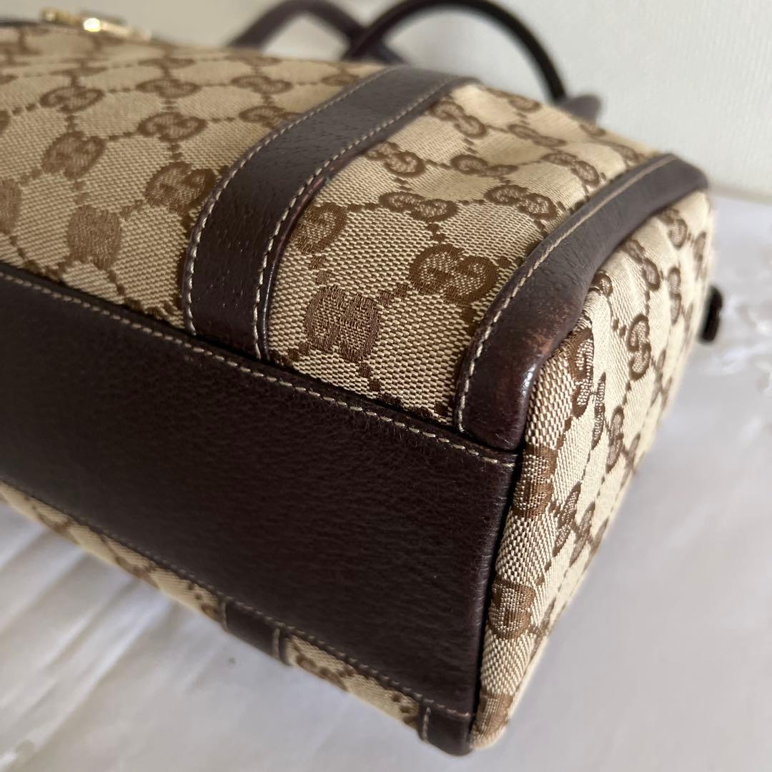 グッチ　GUCCI ミニ ボストンバッグ アビー　キャンバス