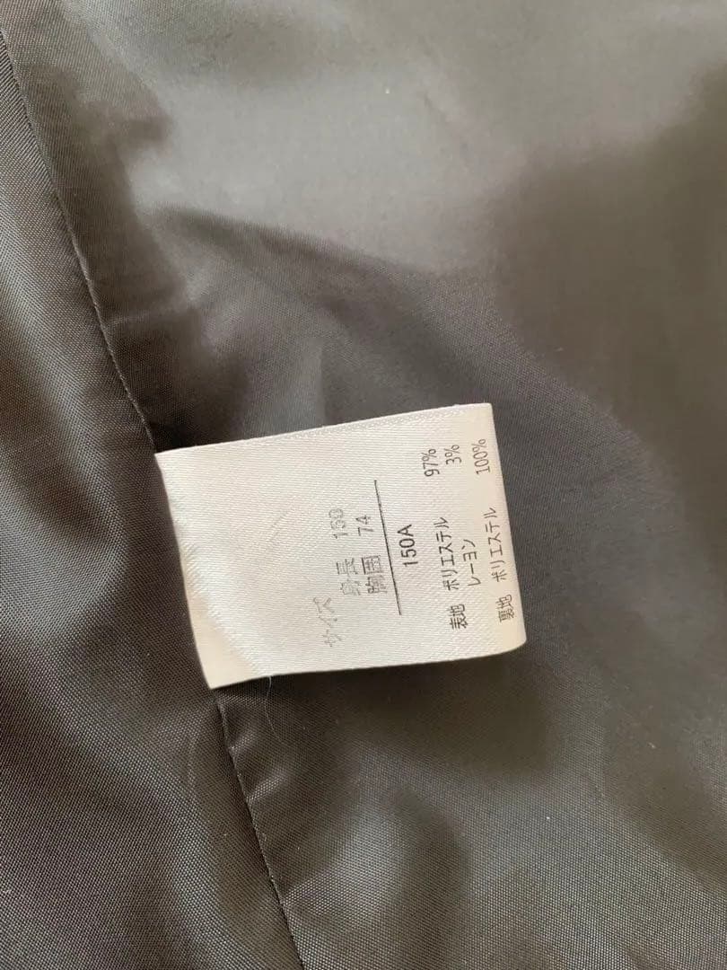 150cm キュロット スーツ グレーストライプスーツ（ブローチ付き）