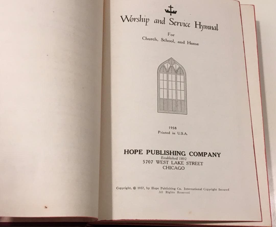 洋書　古書　worship and service hymnal 1958