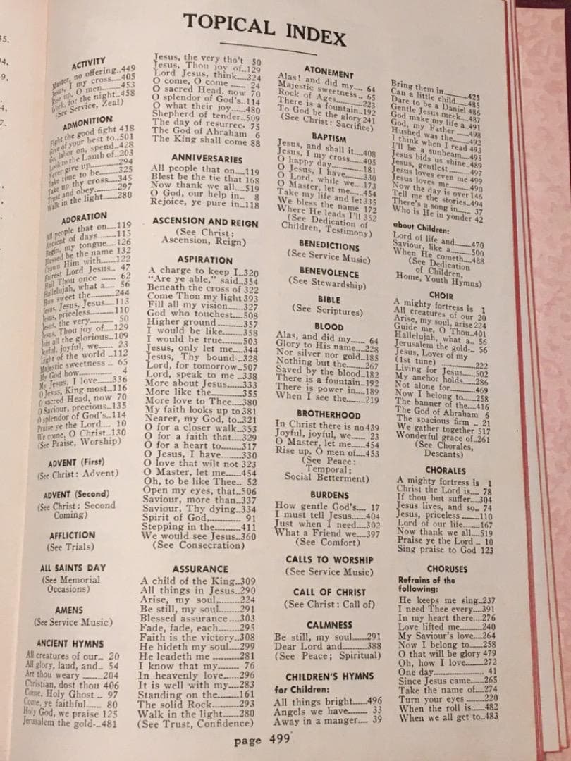 洋書　古書　worship and service hymnal 1958