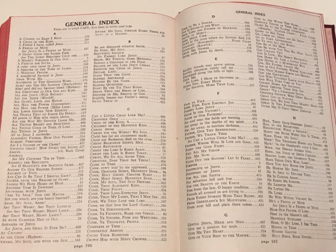 洋書　古書　worship and service hymnal 1958