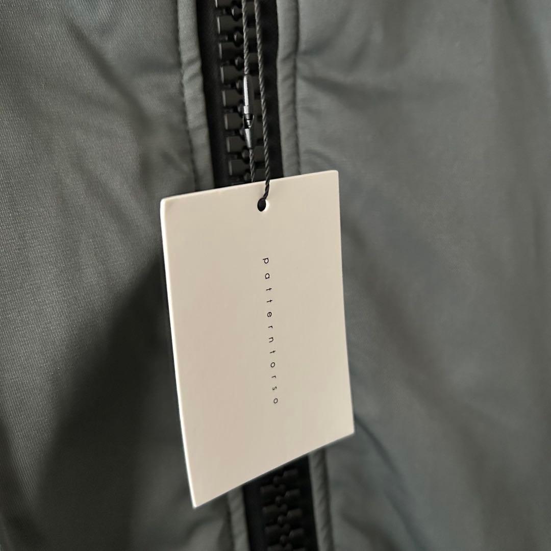 antiqua ビッグジッパーロングコート　グレー　オーバーサイズ　ドローコード