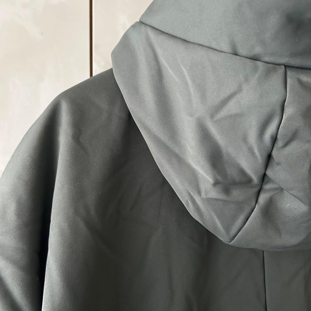 antiqua ビッグジッパーロングコート　グレー　オーバーサイズ　ドローコード