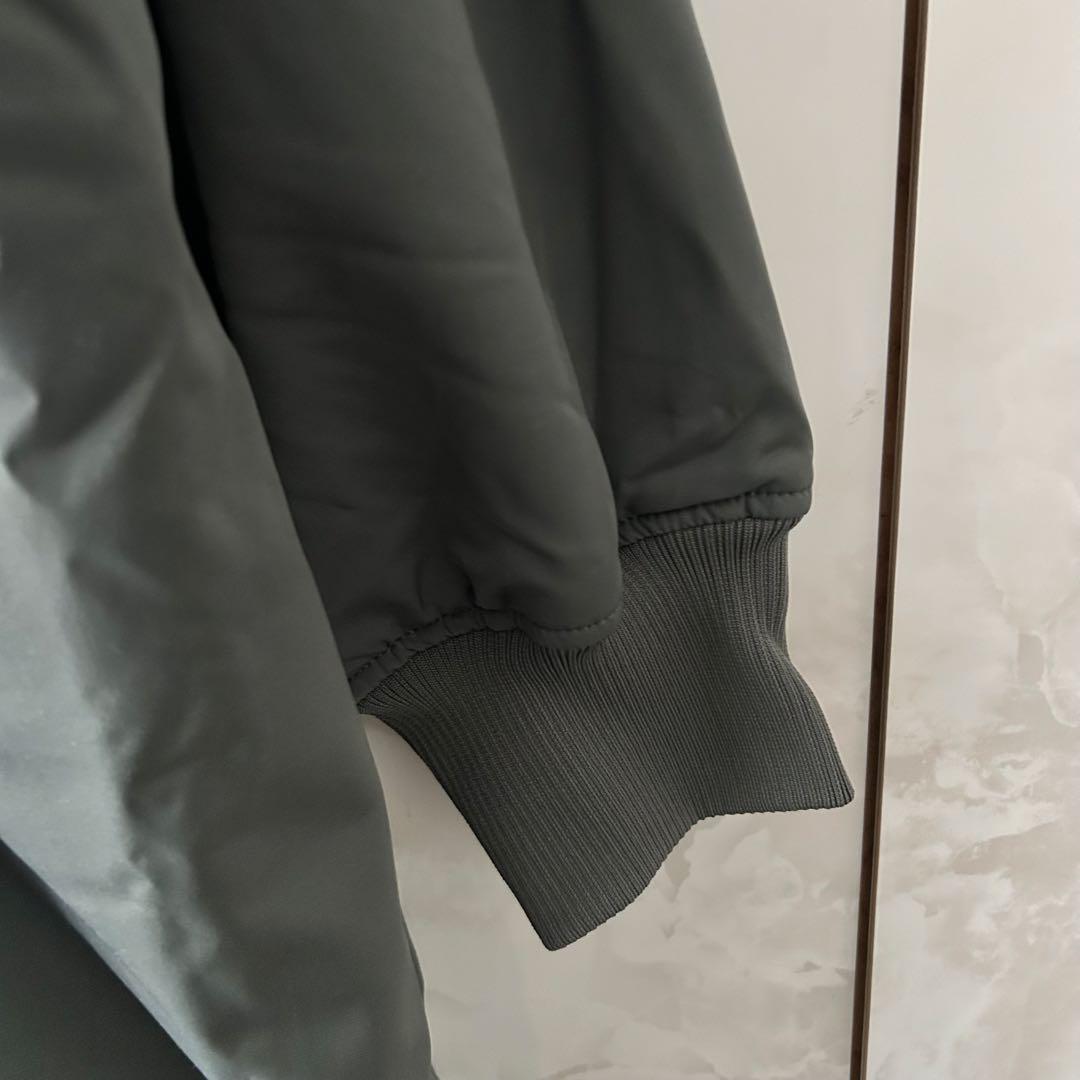 antiqua ビッグジッパーロングコート　グレー　オーバーサイズ　ドローコード