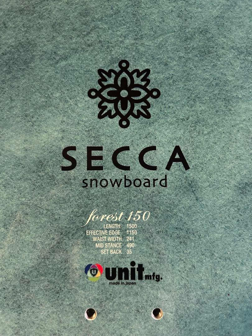SECCA スノーボード　forest150