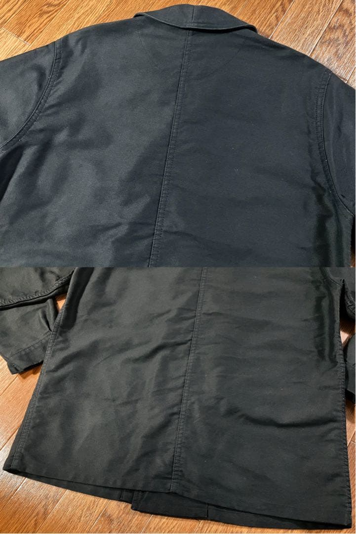 ル サン パレイユ ブラックモールスキン ダブルカバーオール 40(M)