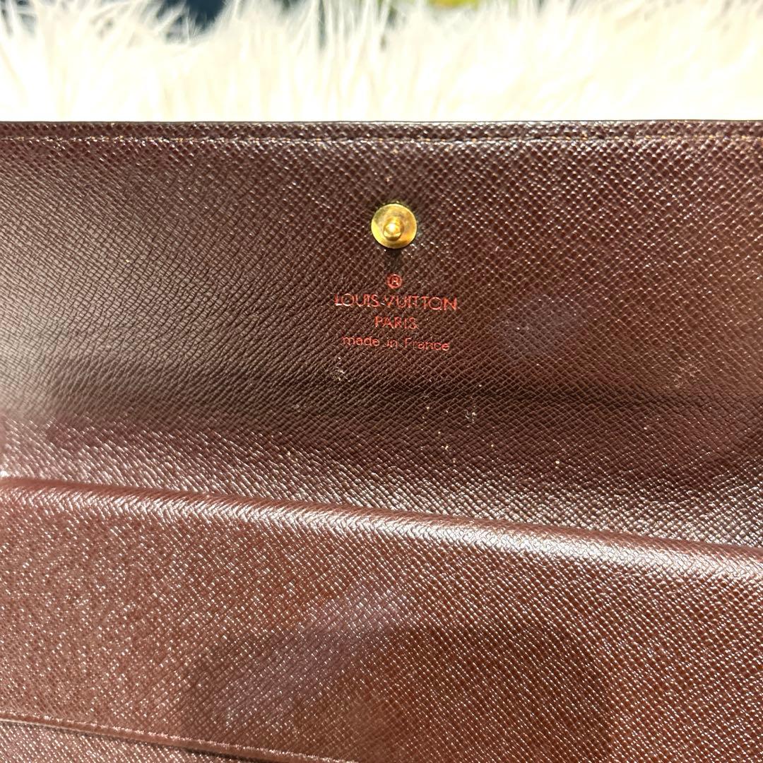 【Yページ】ルイヴィトン ダミエ エベヌ 長財布 ポルトフォイユ サラ