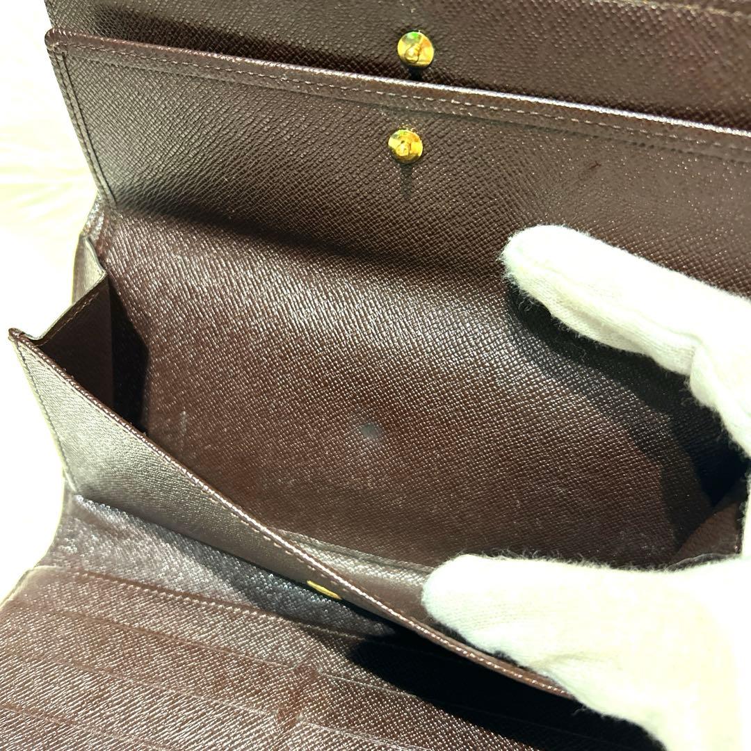 【Yページ】ルイヴィトン ダミエ エベヌ 長財布 ポルトフォイユ サラ