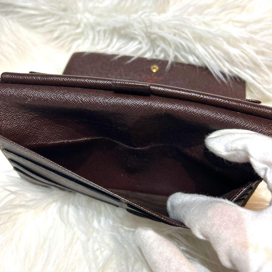 【Yページ】ルイヴィトン ダミエ エベヌ 長財布 ポルトフォイユ サラ