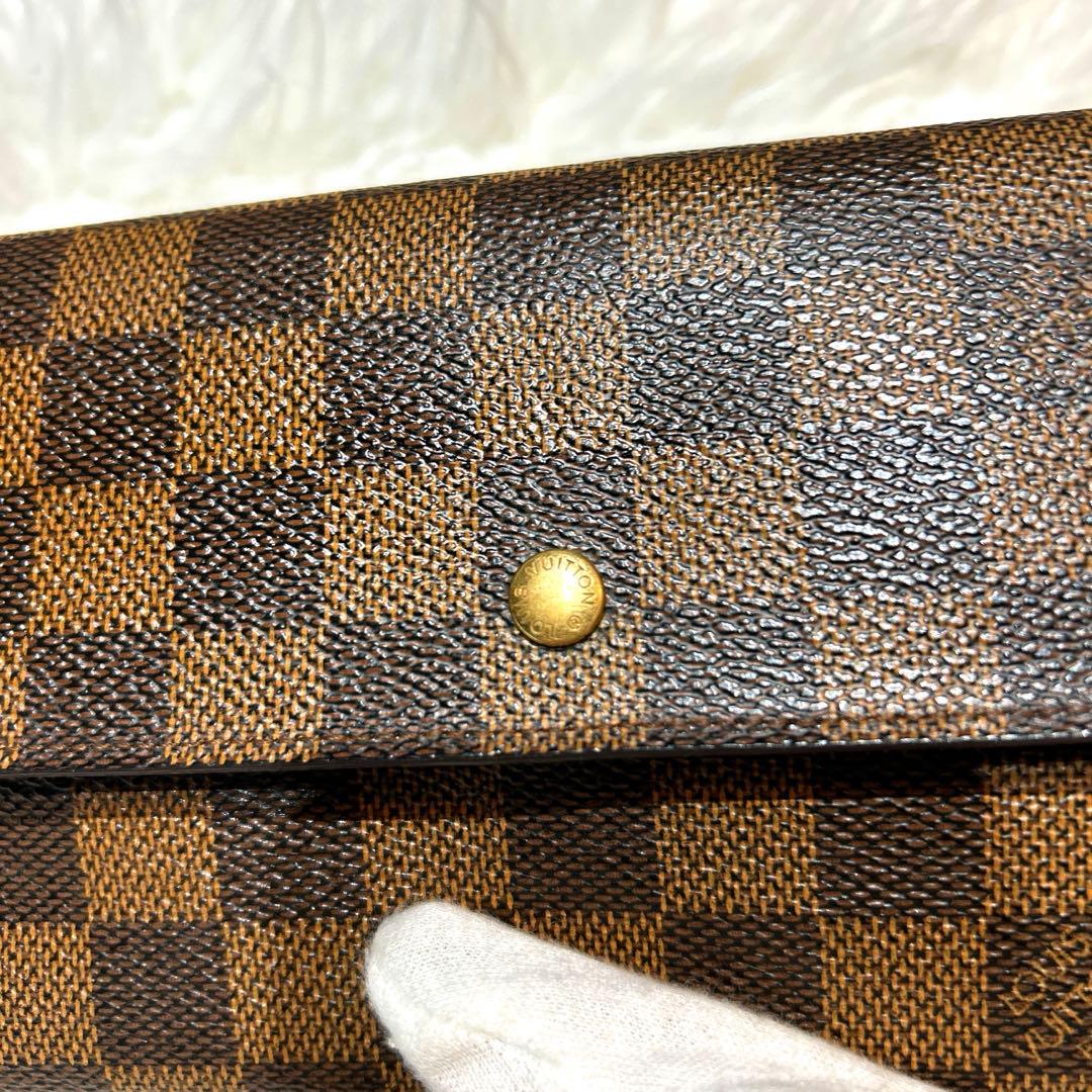 【Yページ】ルイヴィトン ダミエ エベヌ 長財布 ポルトフォイユ サラ